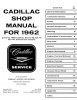 1962 CADILLAC REPAIR MANUAL - ALL MODELS